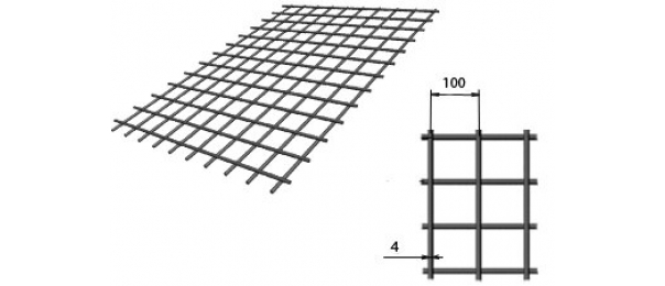 Сетка сварная (дорожная) 100х100х4мм 1,5х2м купить с доставкой в Аксиньино